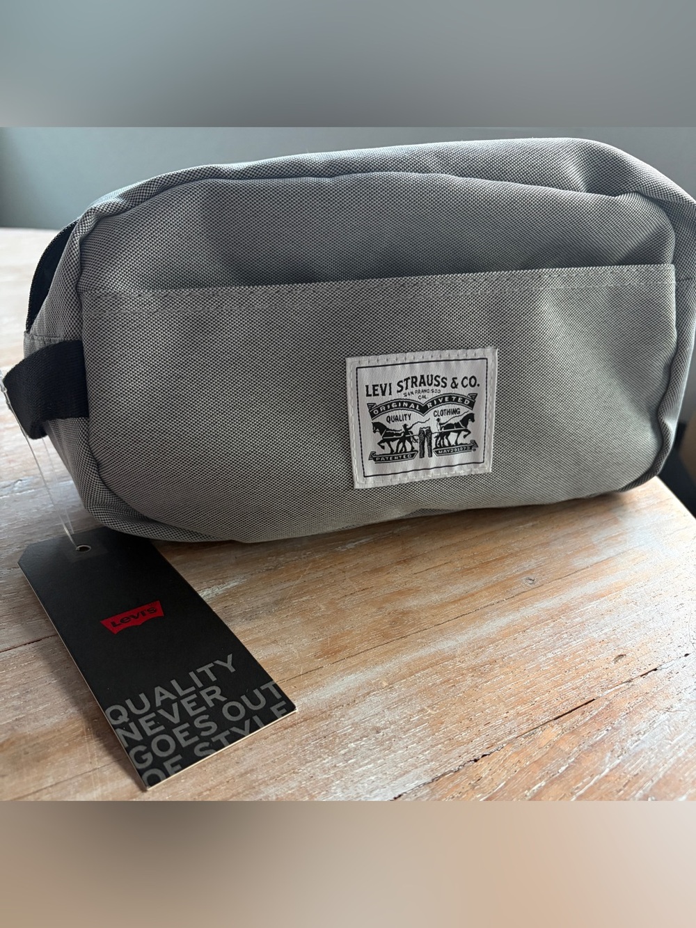 Men's Levi Grey Toiletry Bag